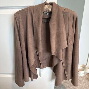 Tan Faux Suede Jacket